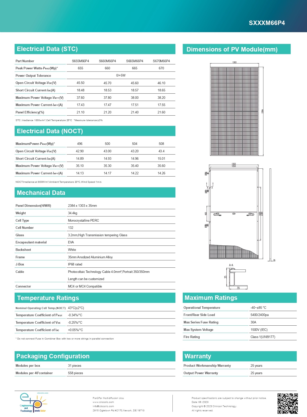 Módulo ETP - Monofacial 655 - 670W - Imagen 3