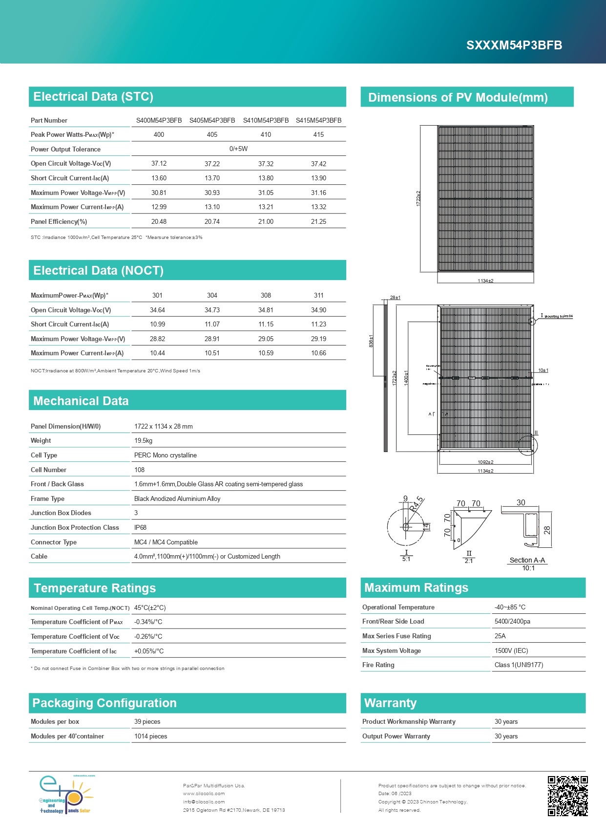Módulo ETP - Bifacial Ultra black-400-415 - Imagen 3