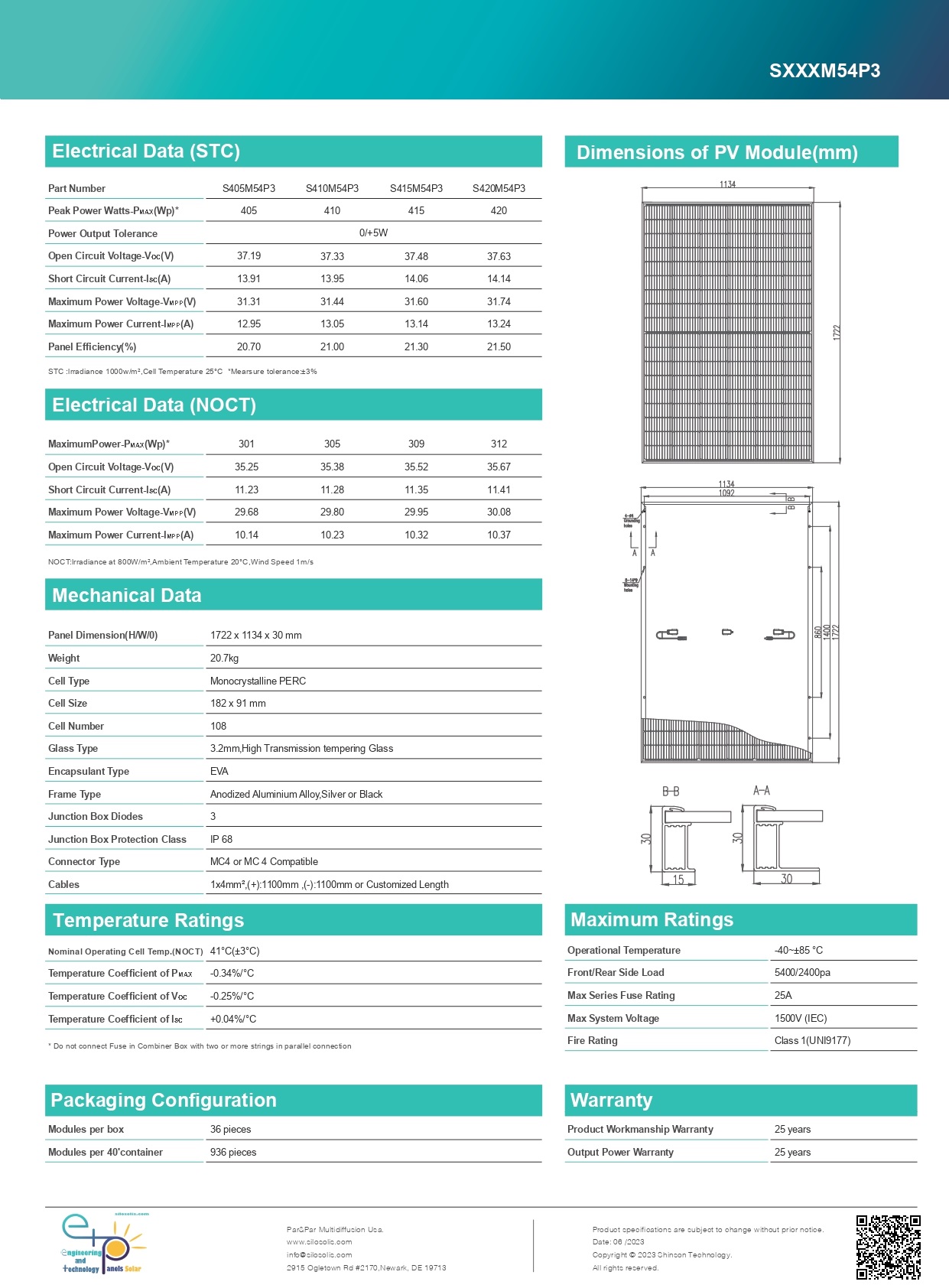 Módulo ETP - Monofacial enmarcado negro 405-420W - Imagen 3