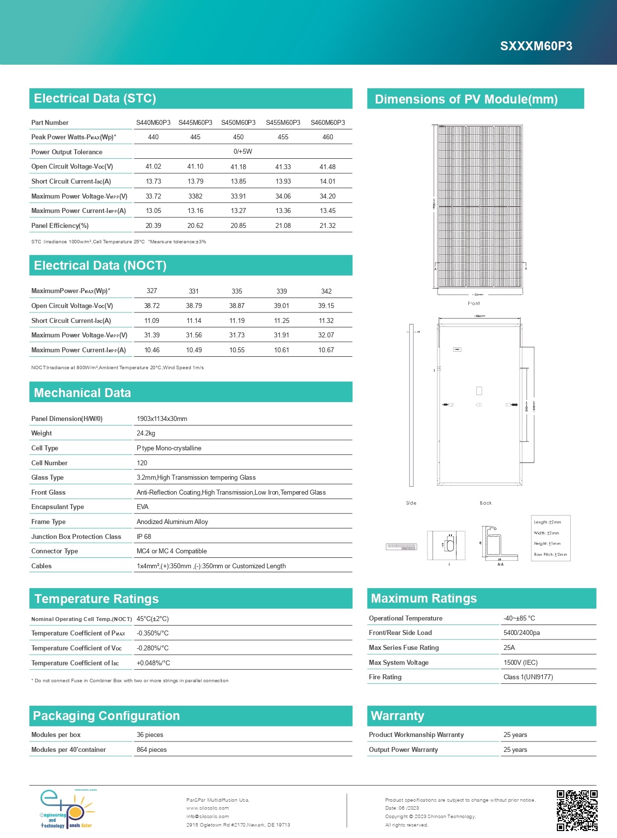 Módulo ETP - Monofacial 440-460W - Imagen 3