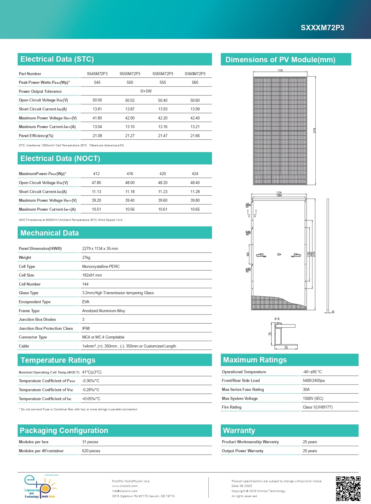 Módulo ETP - Monofacial 545-560W - Imagen 3