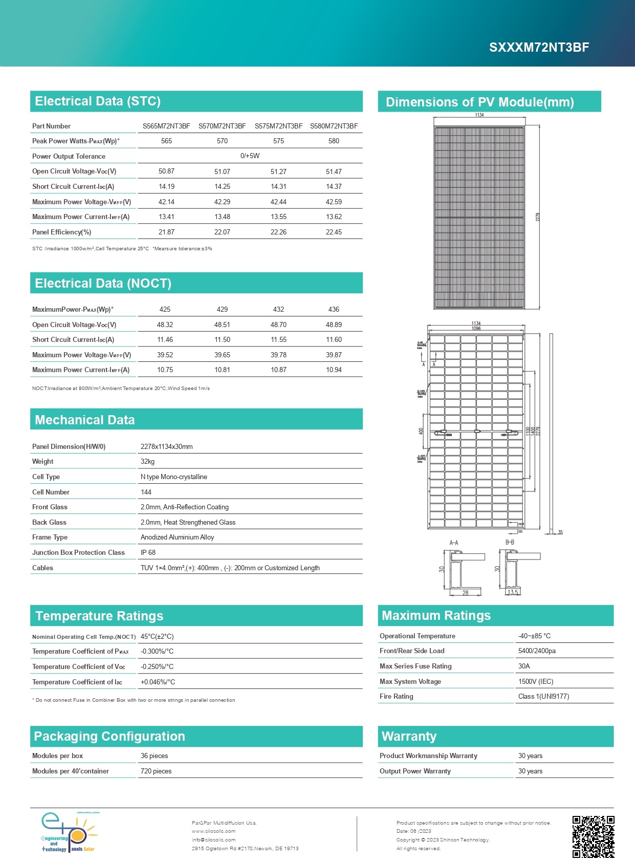 Módulo ETP - 565- 580w bifacial - Imagen 3