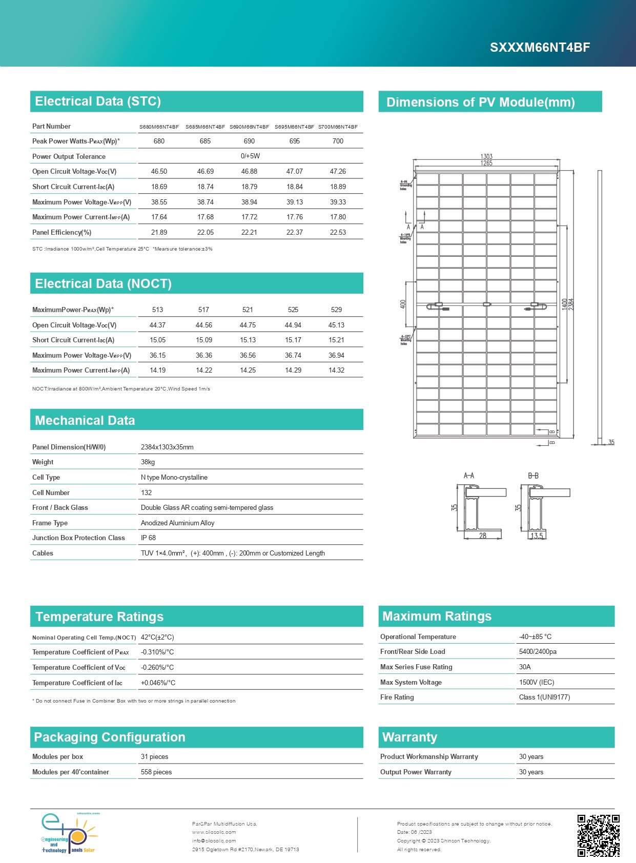 Módulo Silosolis - 680-700W bifacial - Imagen 3
